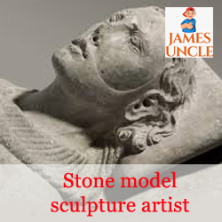 Stone model sculpture artist Mr. Chandan Mondal in Nabadwip